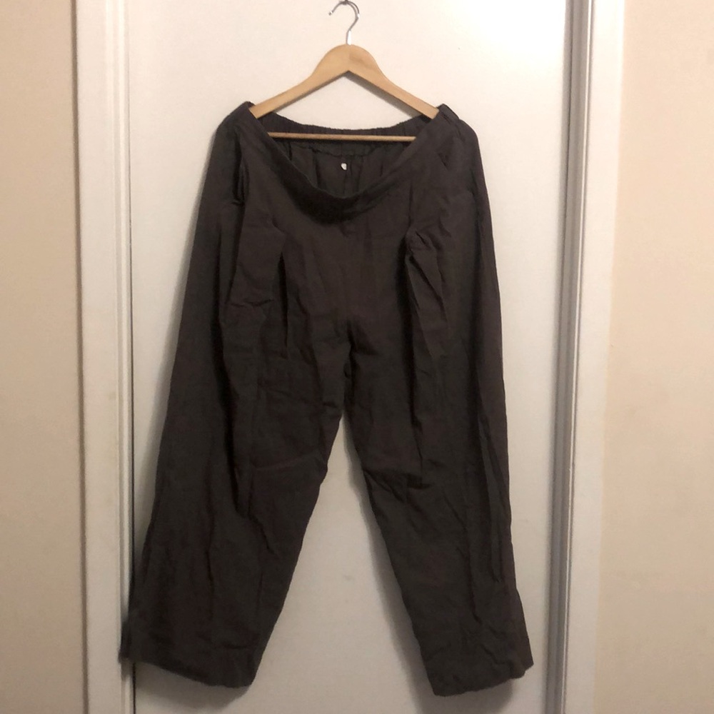 Fashion Concept WOMENS Grey Sheer Wide Leg Pants